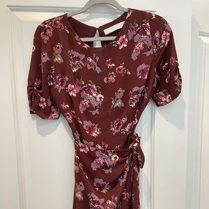 ASTR Floral Faux Wrap Dress